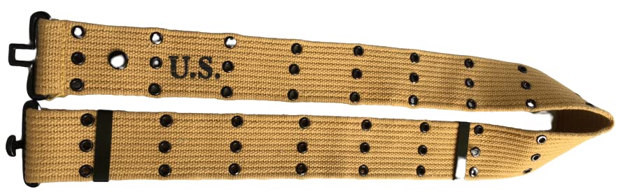 War Equine Militaria M1936 Webbing Belt packaging image suggests authentic WW2 replica quality.