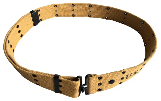 War Equine Militaria M1936 Webbing Belt side view highlights 2.5 inch width for secure wear.