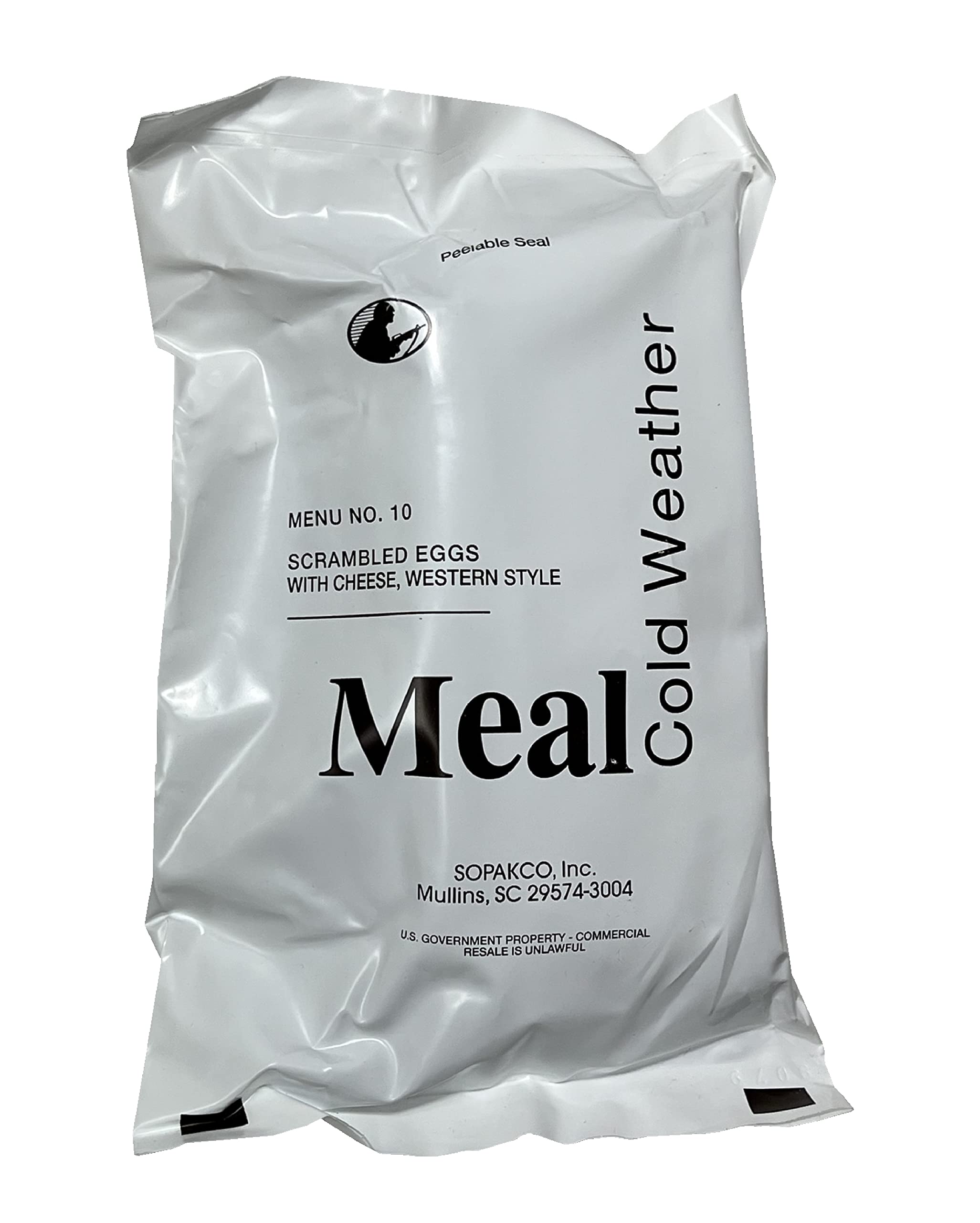 Wardog Surplus cold weather MRE Menu #10 Scrambled eggs with cheese Western Omelet packet for on-the-go meals