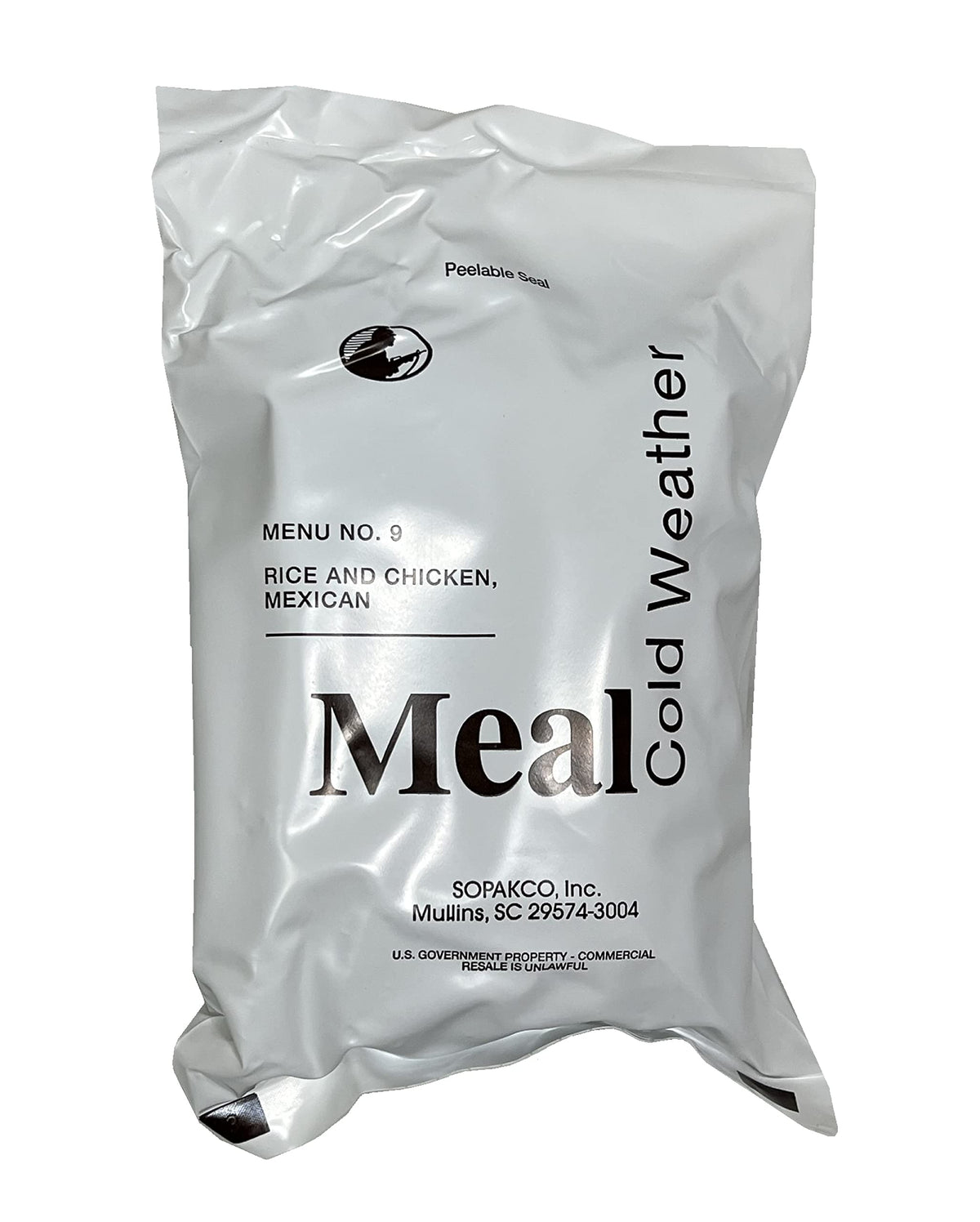 Wardog Surplus rice-and-chicken-mexican MRE ready for rugged field use.