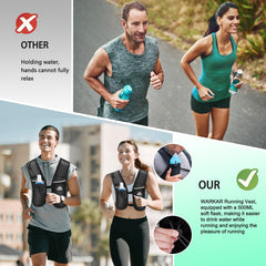WARKAR running vest breathable honeycomb mesh keeps you cool and comfortable.