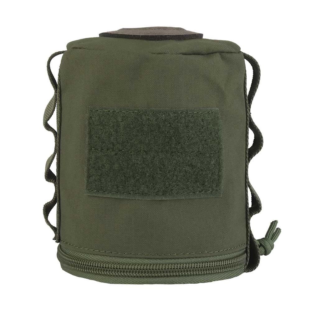 WarmHeartting gas canister large pouch closed view shows durable nylon for outdoor use.