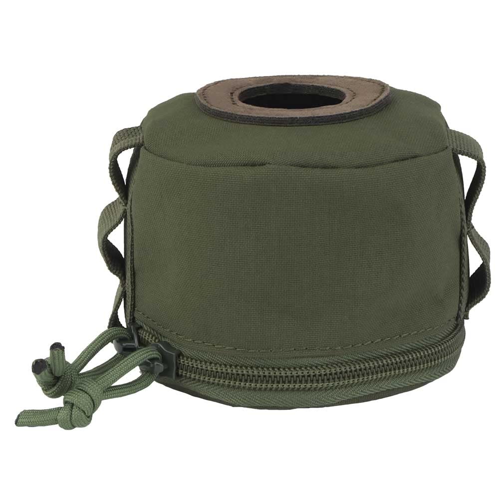 WarmHeartting gas canister pouch attached to backpack for easy access