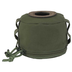 WarmHeartting gas canister pouch attached to backpack for easy access