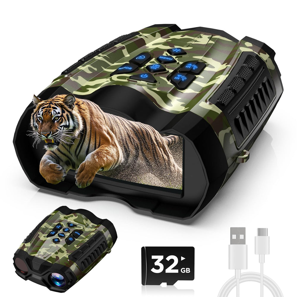 WARMTUYO night vision goggles with 3.5-inch display for real-time viewing at dusk