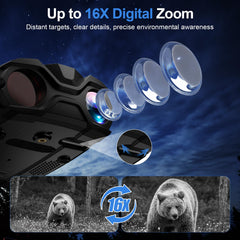 WARMTUYO night vision goggles 4K video capture demonstrates wildlife moments in detail.