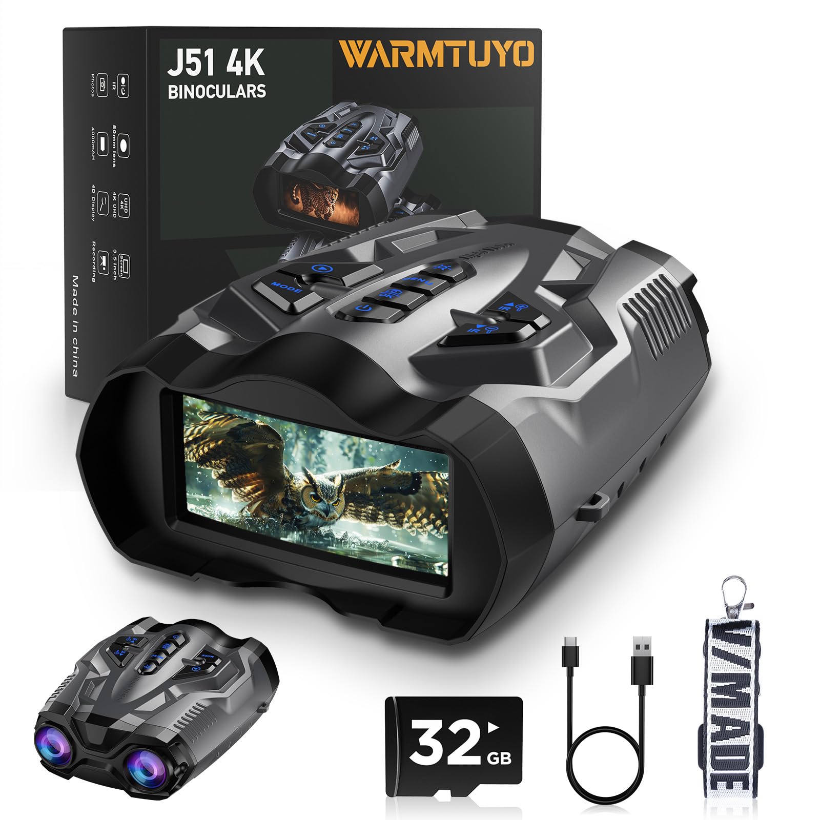WARMTUYO Night Vision Goggles front view for quick outdoor scouting.