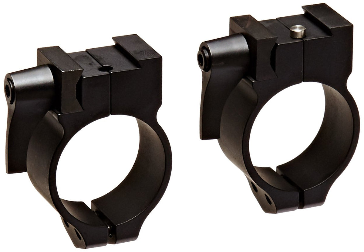 WARNE 14TLM Tikka quick detach rings side view showing rugged steel mount for repeatable accuracy