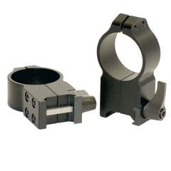 WARNE 217LM Maxima quick detach rings secure a 30 mm scope for rapid field adjustments.
