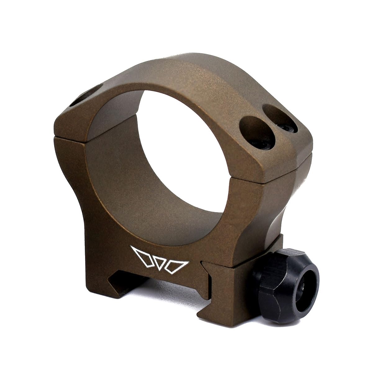 WARNE 7201BB mount attached to a Picatinny rail showing secure clamping.