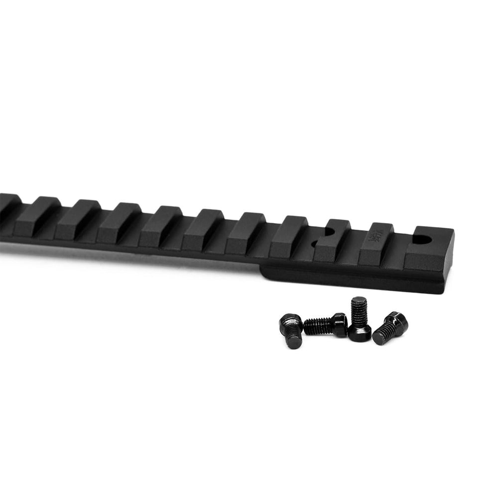WARNE Vapor Picatinny base closeup on Savage AXIS showing six screws for stability