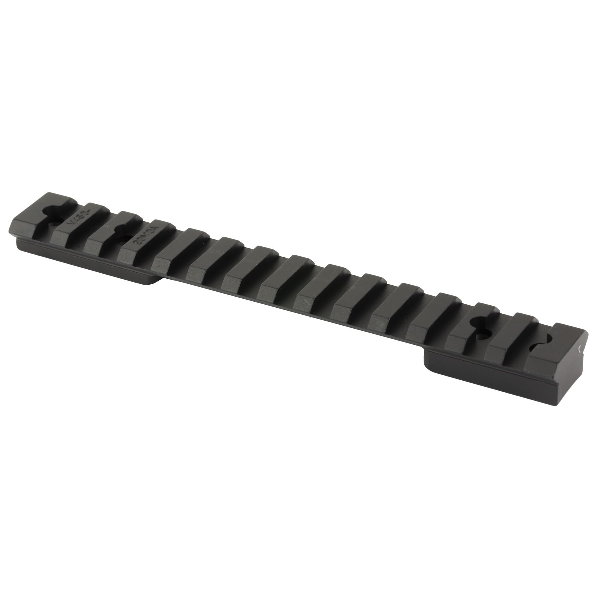 WARNE rail close-up shows sturdy finish and mounting interface for field use