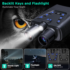 WASOCA Night Vision Goggles 64GB card included for immediate storage and sharing.