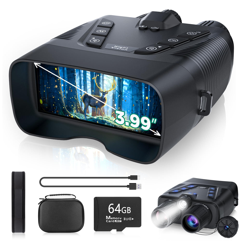 WASOCA Night Vision Goggles front view for clear nighttime observation and quick setup.