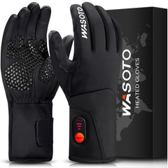 WASOTO heated gloves show a back-of-hand heat zone for steady warmth during winter activities