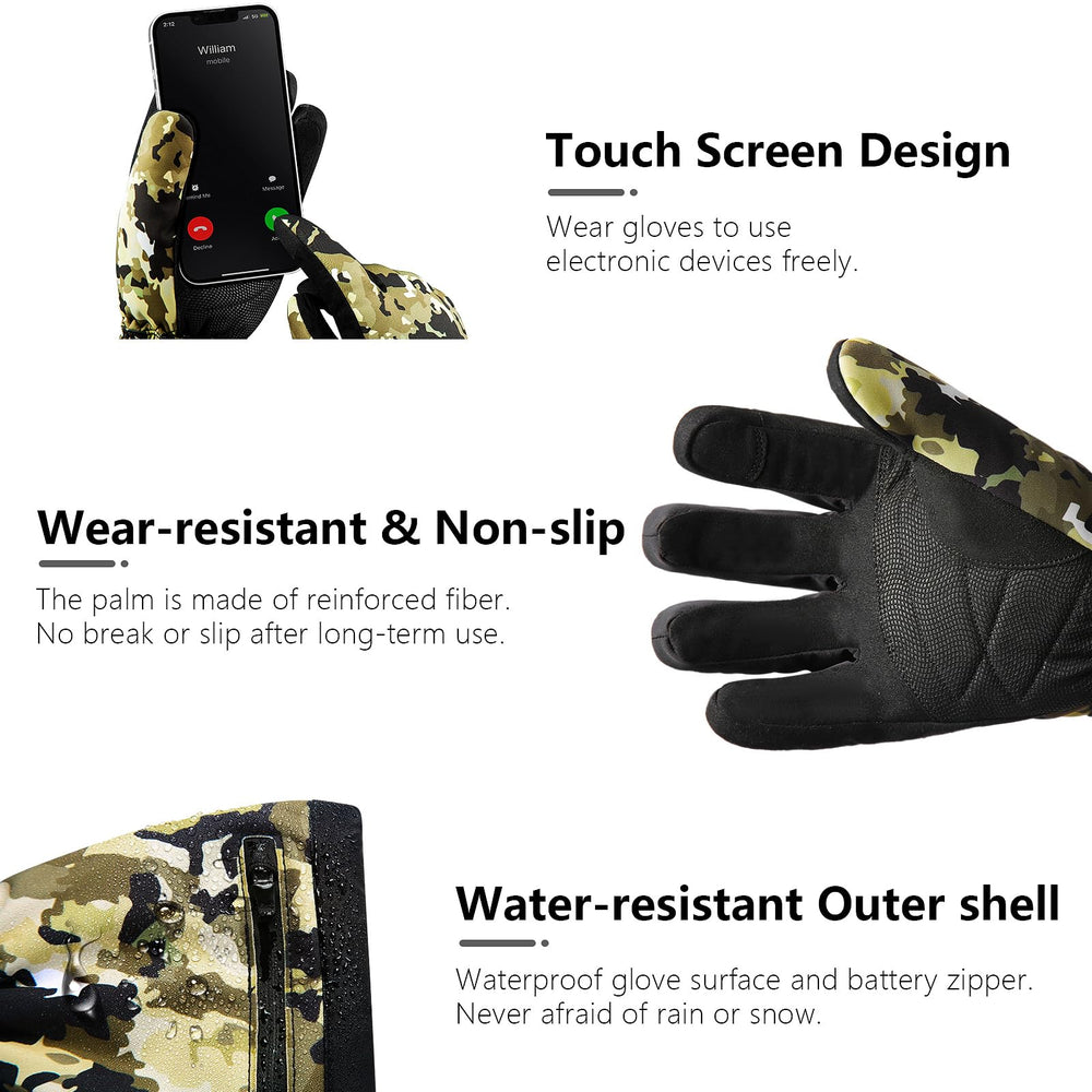 WASOTO heated gloves inside cotton velvet lining enhances insulation and comfort.