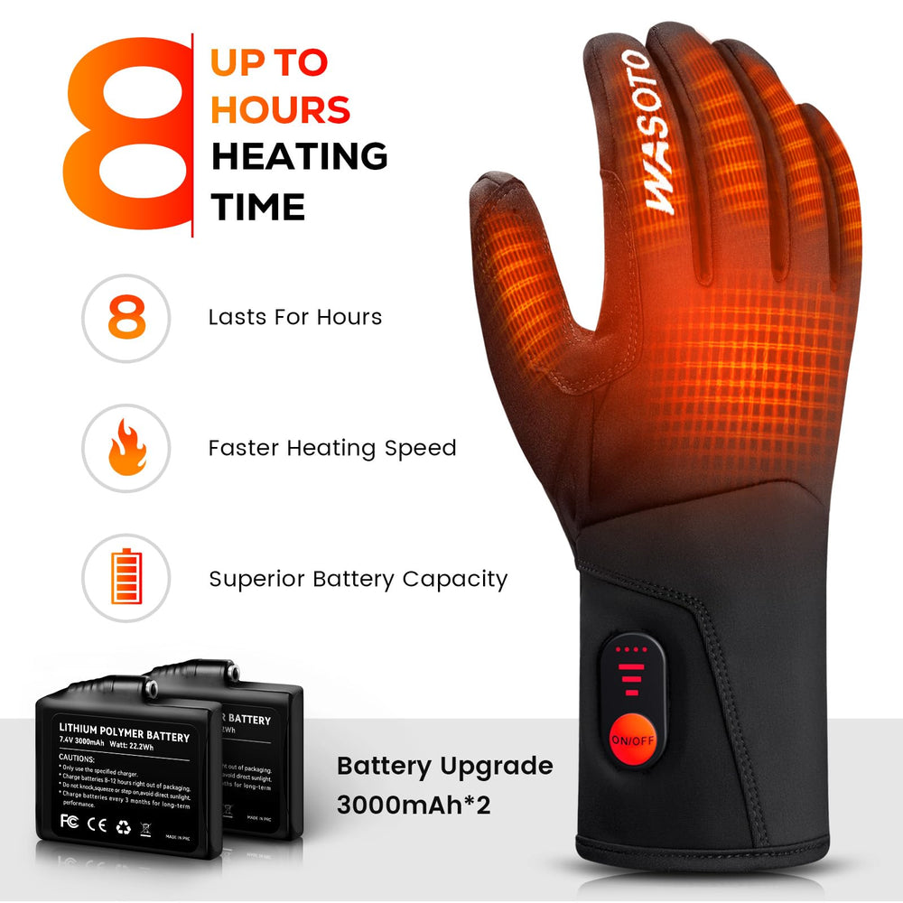 WASOTO heated gloves focus heat on fingers and fingertips for precise warmth while using a phone