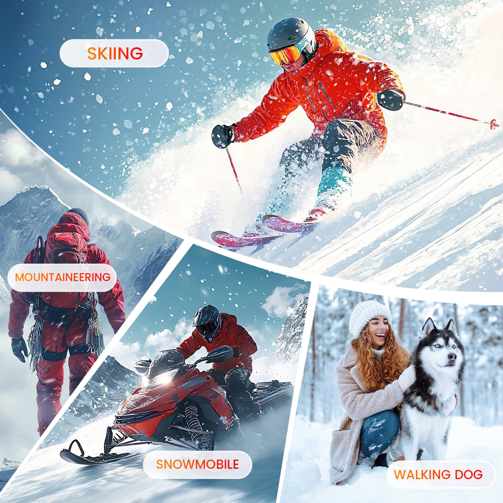 WASOTO heated gloves offer fingertips warmth and touchscreen compatibility for devices.