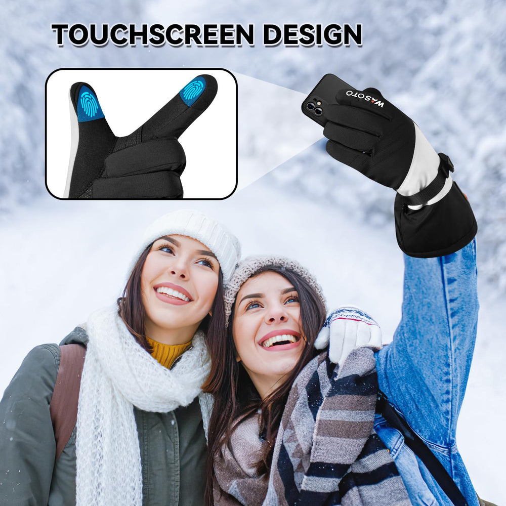 WASOTO heated gloves keep you dry and windproof for winter activities.