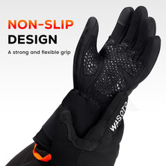 WASOTO heated gloves feature windproof and waterproof fabric for dry, cozy hands