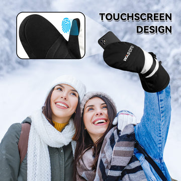 Wasoto heated mittens all-day warmth with durable materials for winter sports.