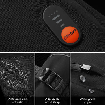 WASOTO heated mittens battery display visible during use, easing temperature management.