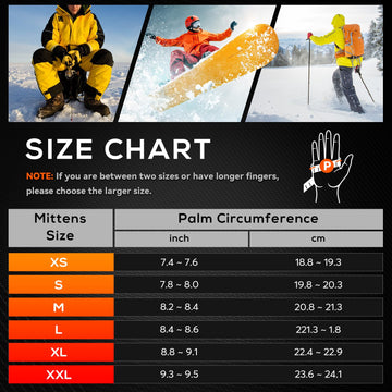 WASOTO heated mittens waterproof and windproof for snow sports and fishing.
