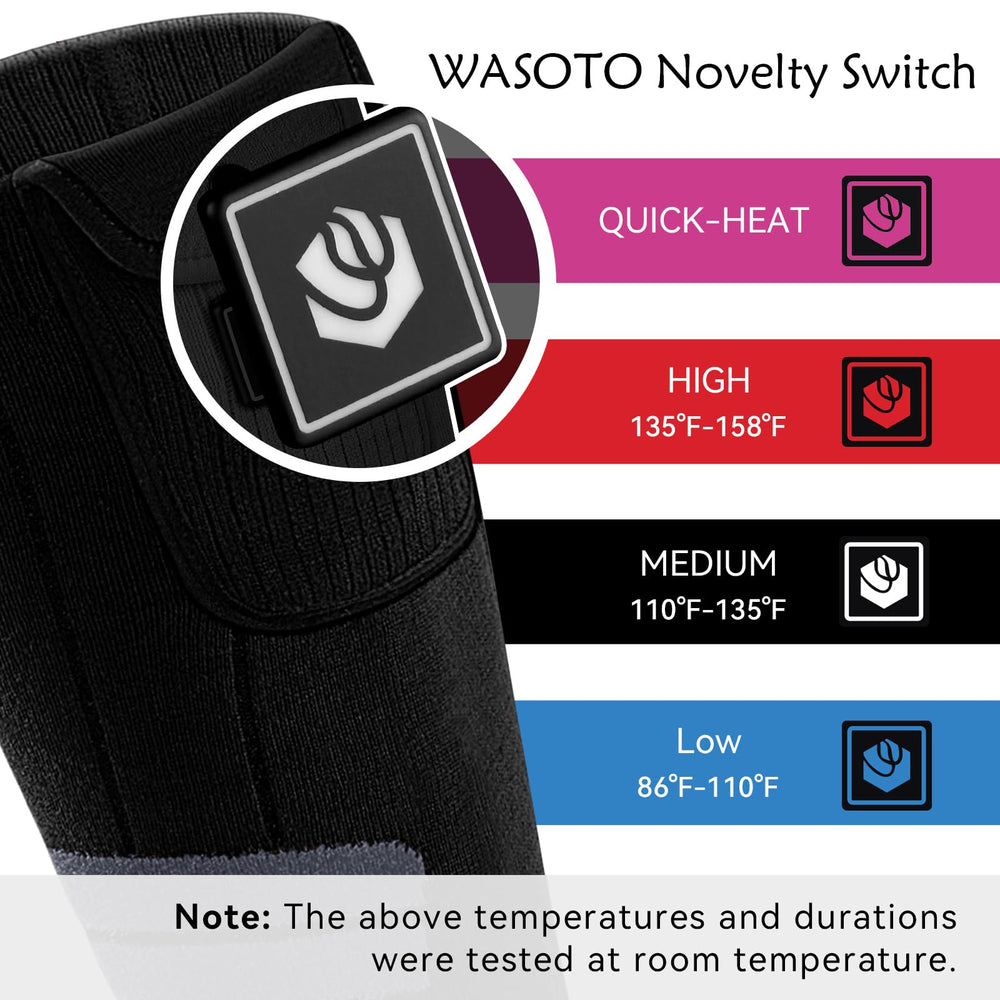 WASOTO heated socks app control for easy temperature tweaks.
