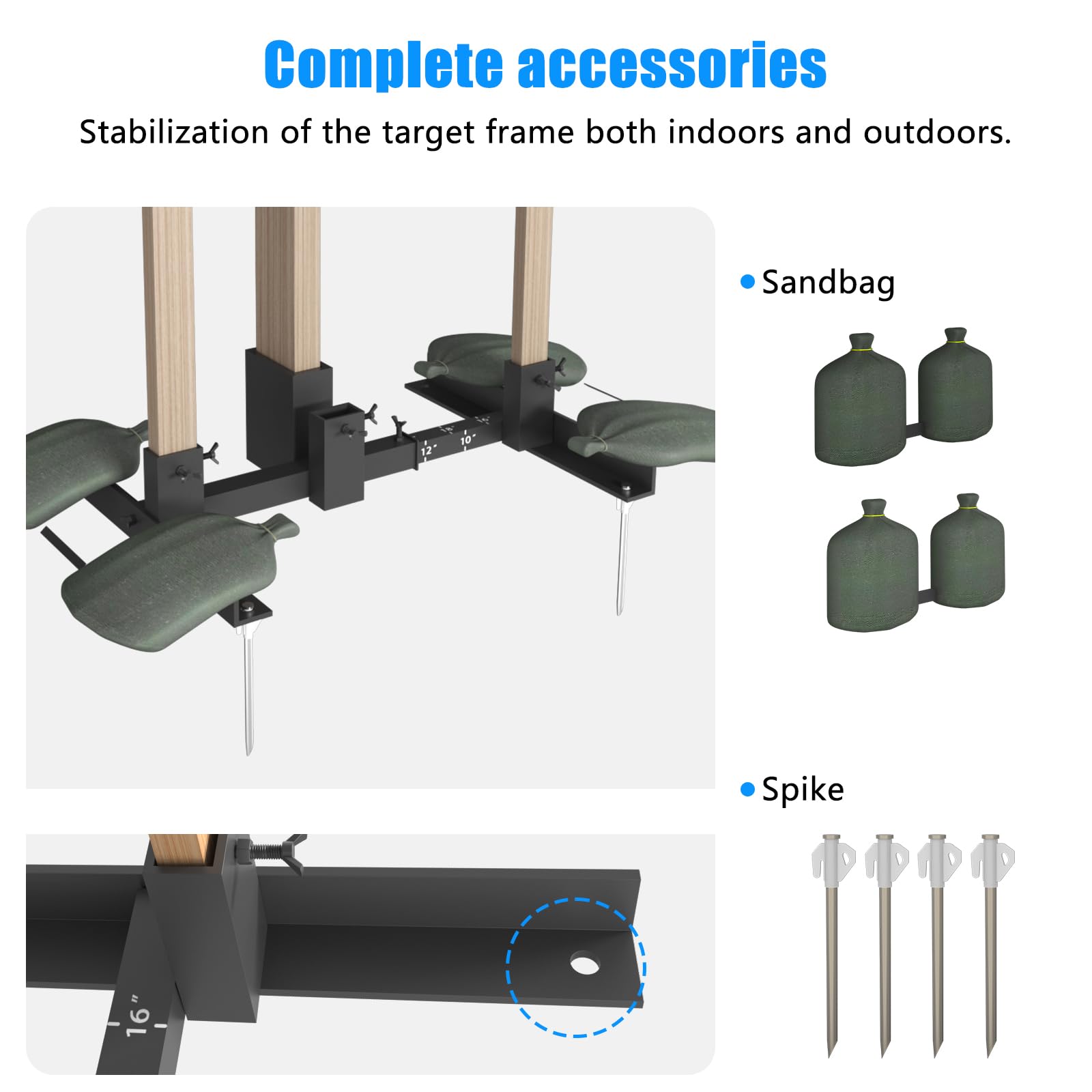 Wasoyun stand uses screws and washers for stable shooting setups.