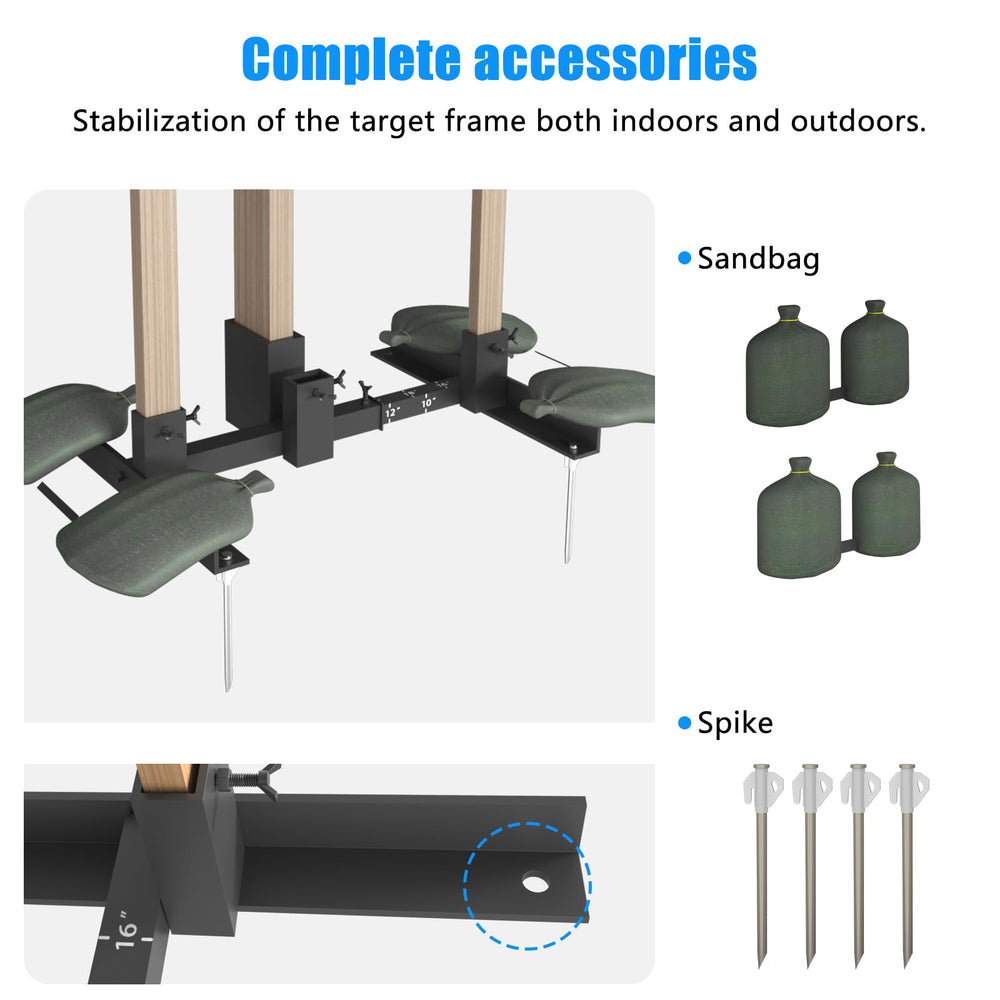 Wasoyun stand uses screws and washers for stable shooting setups.