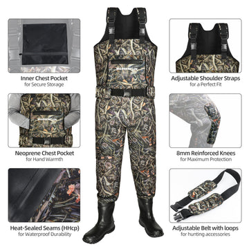 wasserflux chest waders boot-foot design simplifies wear and waterproof protection