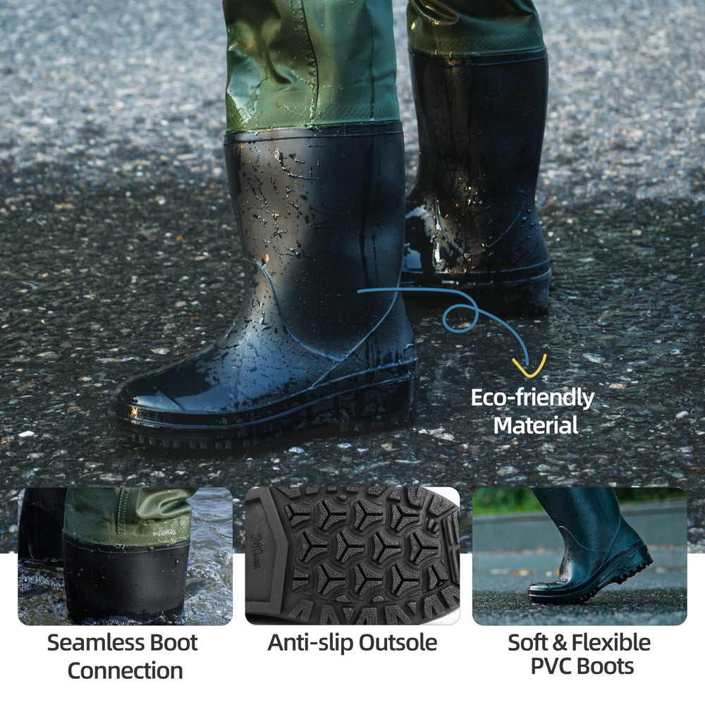 wasserflux kids waders reflective stripe boosts visibility in low light