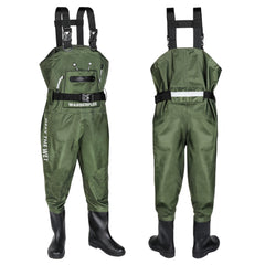 wasserflux kids waders waterproof nylon 70D keep feet dry on muddy riverbank adventures