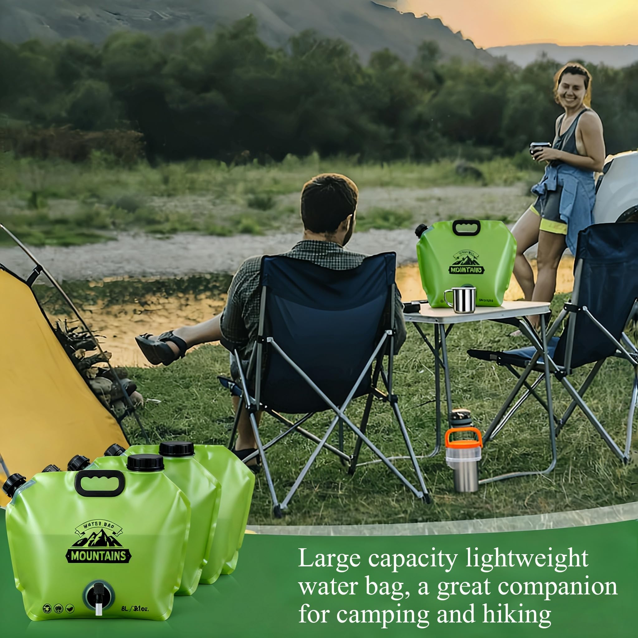 Water bag compact and portable for emergency prep and trips