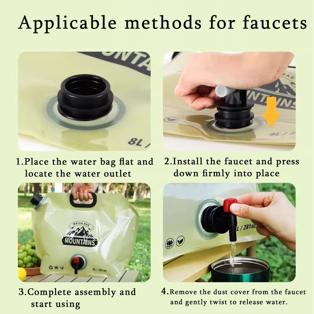 Water bag spout design for mess-free pouring on trails