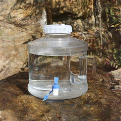 Water Container handle showing portable camping use