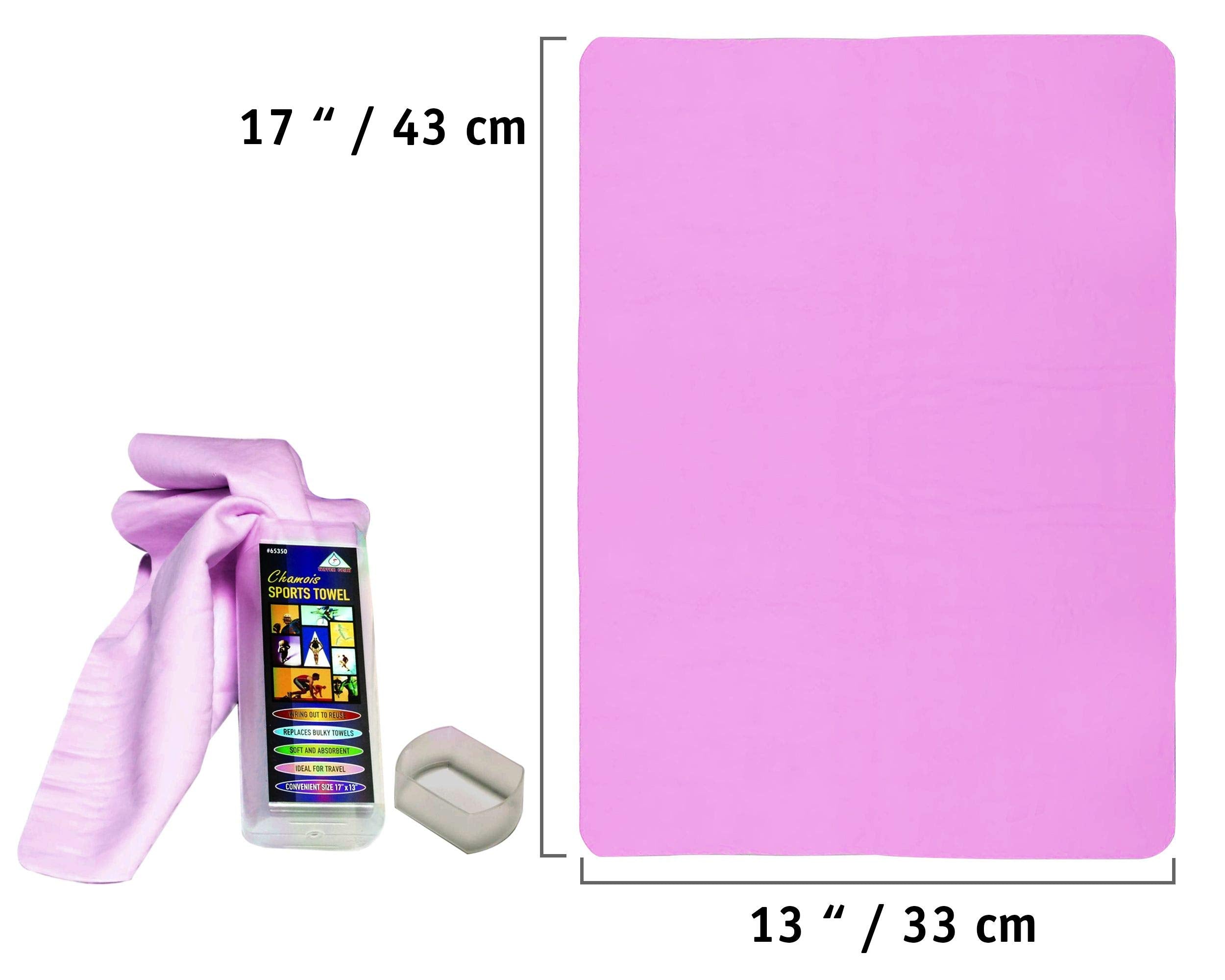 Water Gear Chamois Towel pink design adds style at the gym