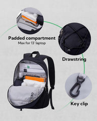 Waterfly 12L strap detail close-up shows adjustable carry