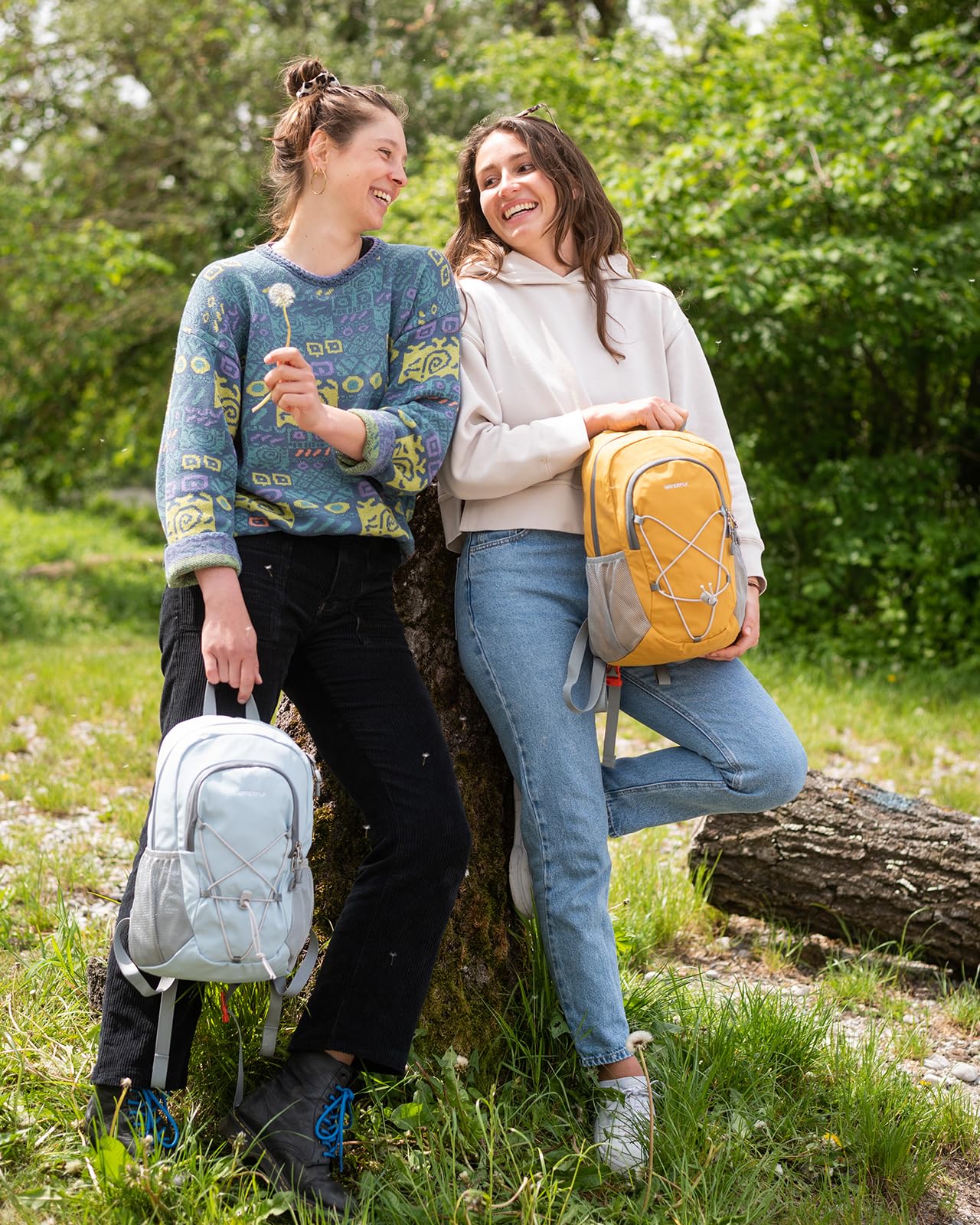 Waterfly 12L backpack in urban exploration setting