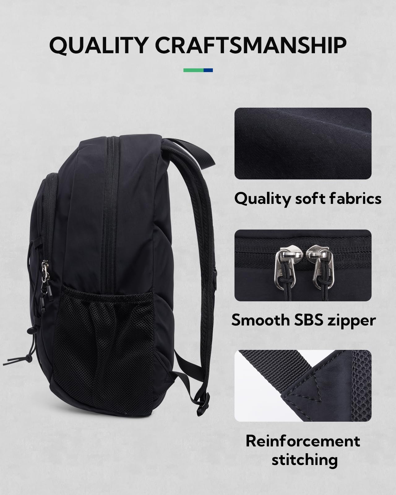Waterfly 12L water bottle pocket on the side for easy hydration access