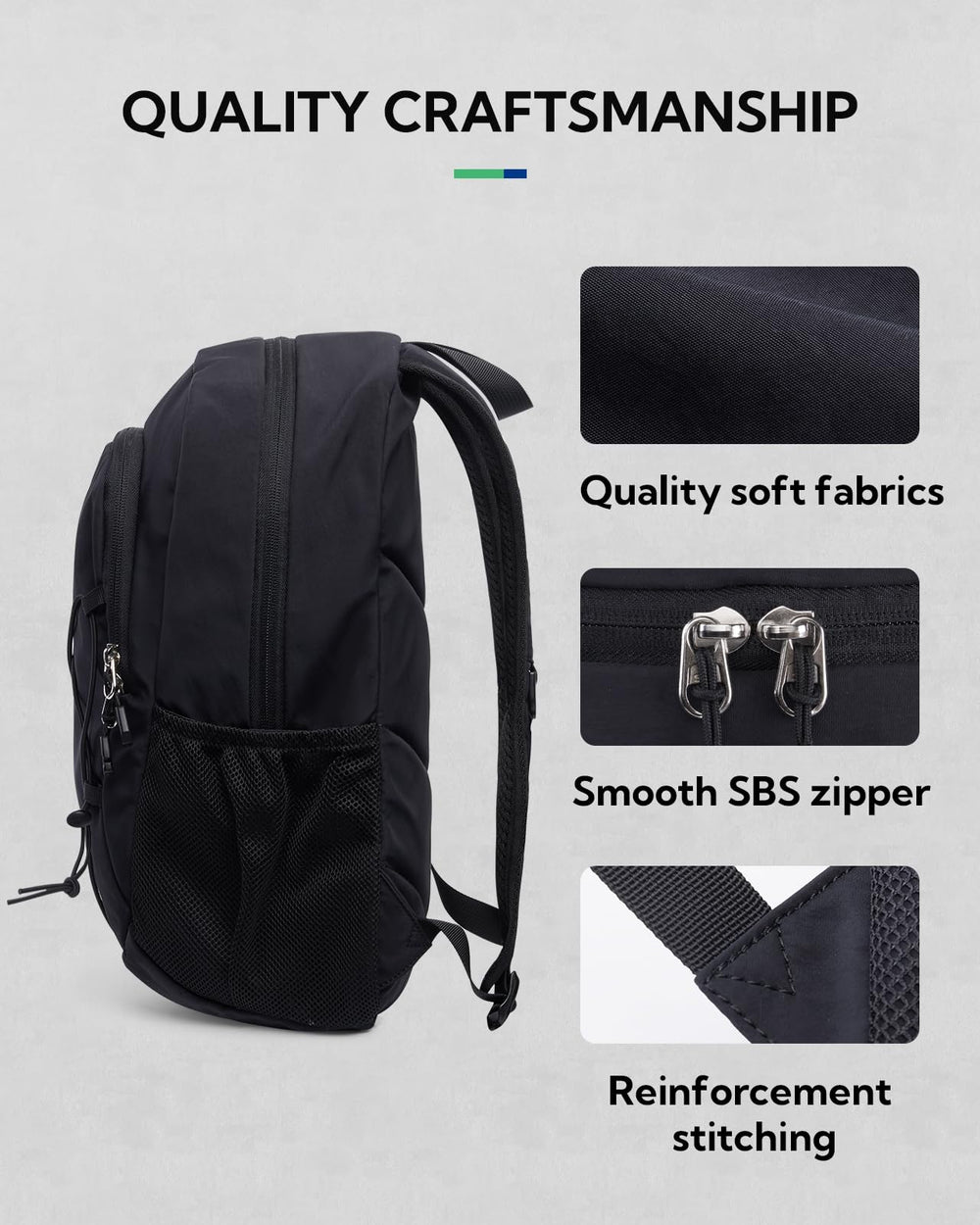 Waterfly 12L water bottle pocket on the side for easy hydration access