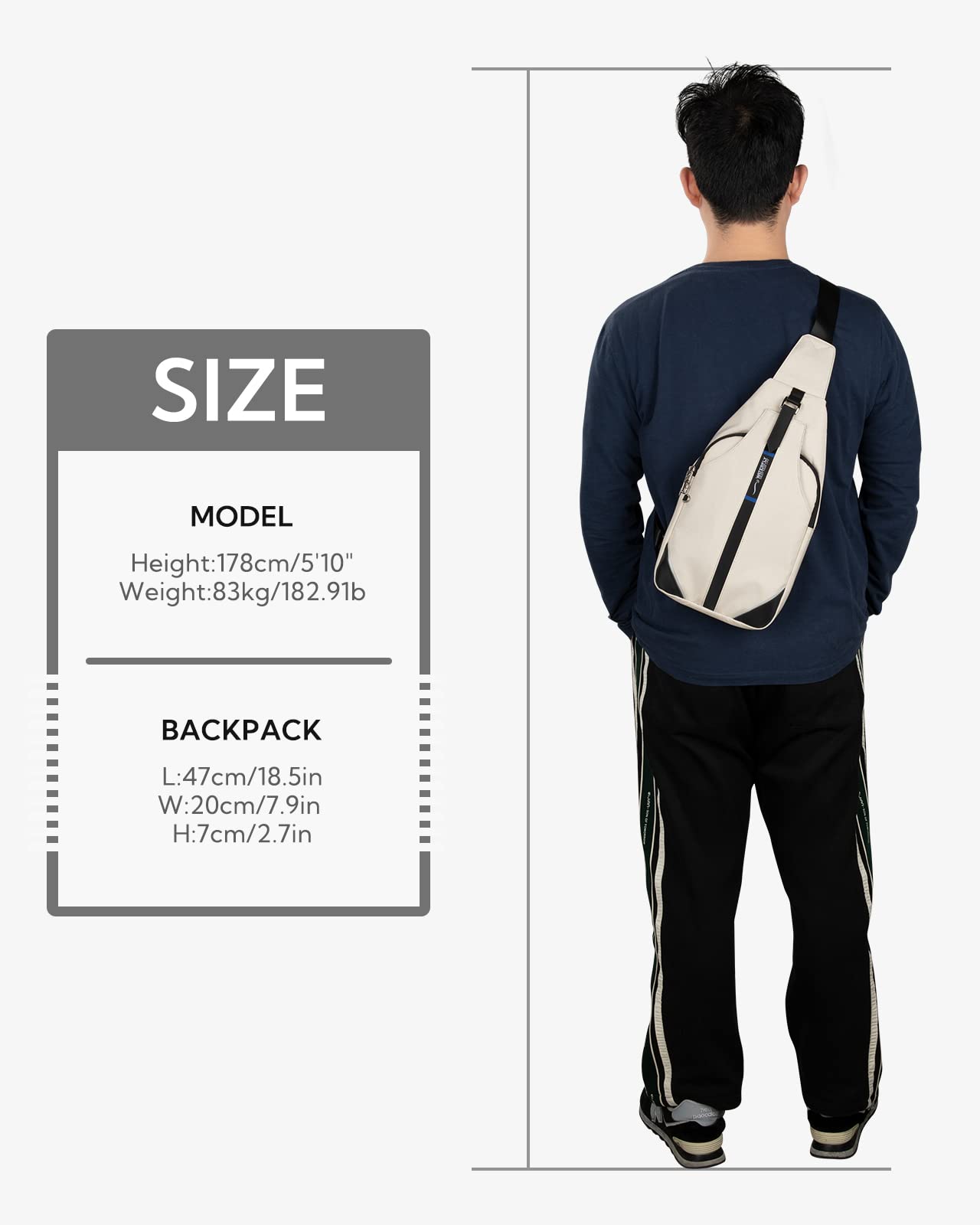 Waterfly adjustable shoulder strap offers a customizable, comfortable fit.