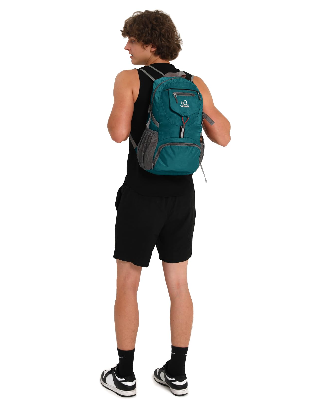 Waterfly airline-friendly backpack fits under seats and simplifies travel.