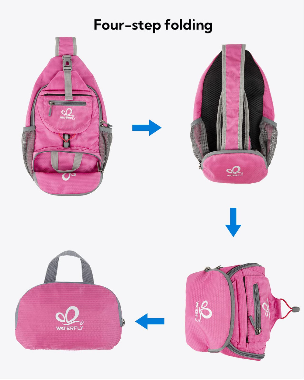 Waterfly compact expansion with quick release buckle for versatile packing