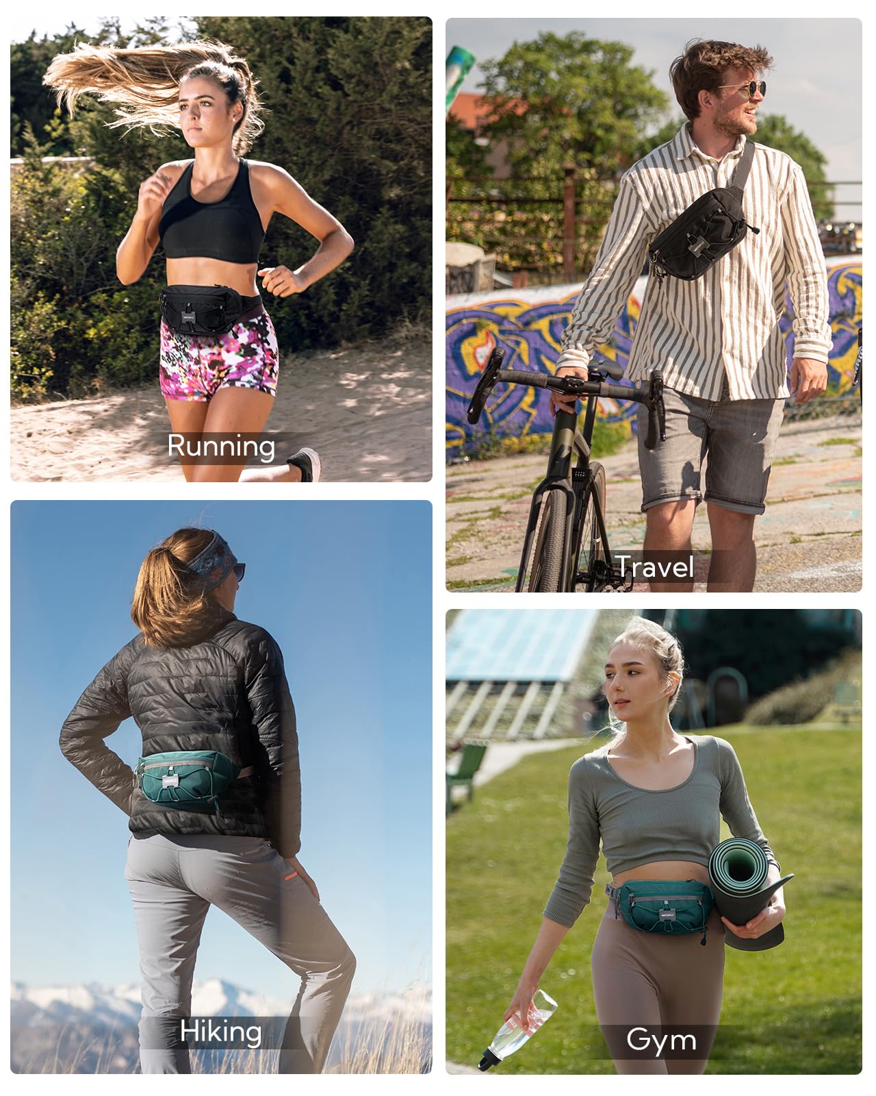 Waterfly daily-use travel-hiking application promotes hands-free convenience