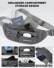 Waterfly durable, water-resistant fabric resists scratches and tears for daily outdoor use.