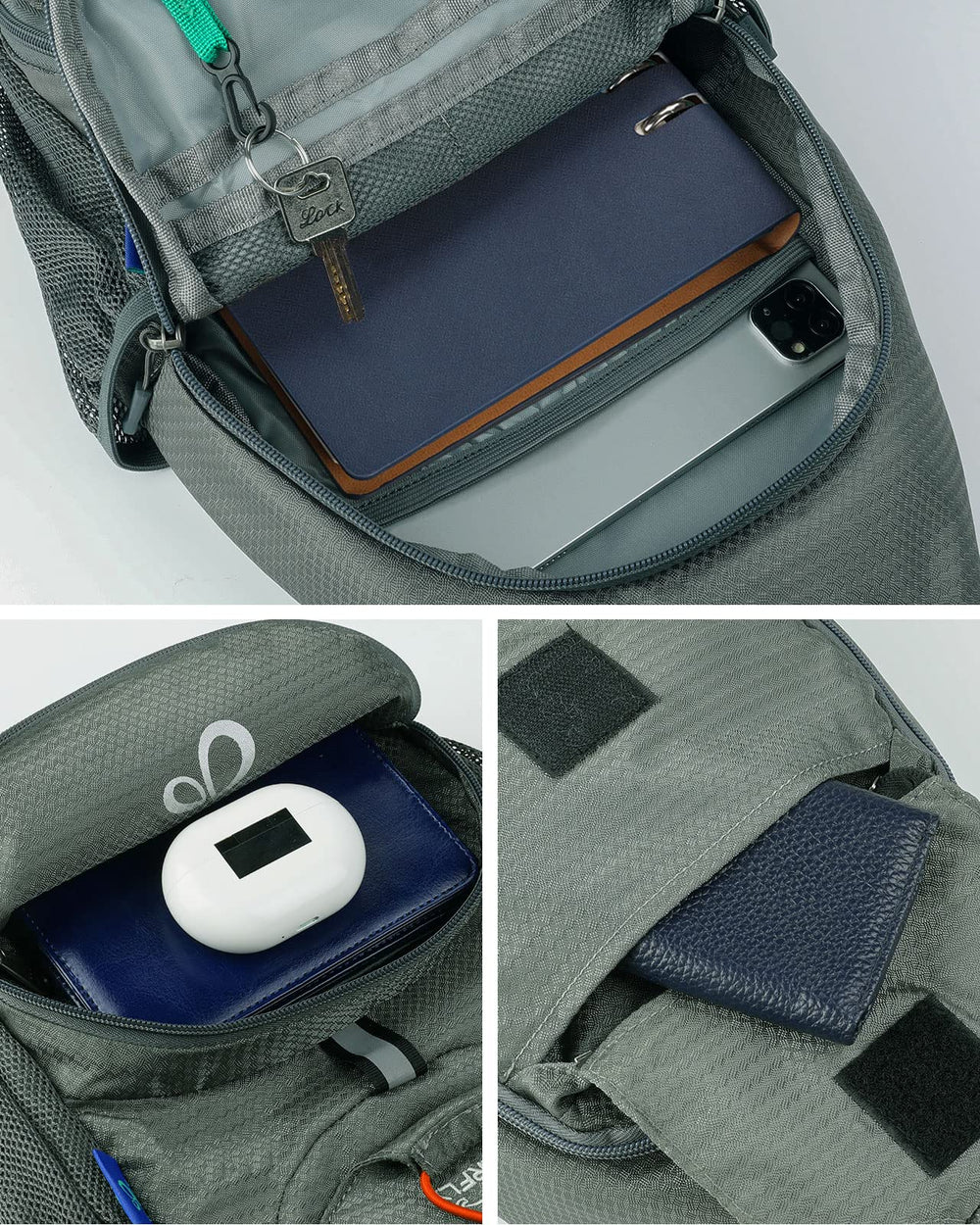 Waterfall durable water-resistant nylon fabric close-up shows rugged build.