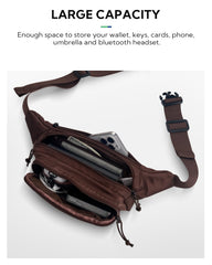 Waterfly fanny pack multi-pocket design keeps cards, cash, phone organized on the go.