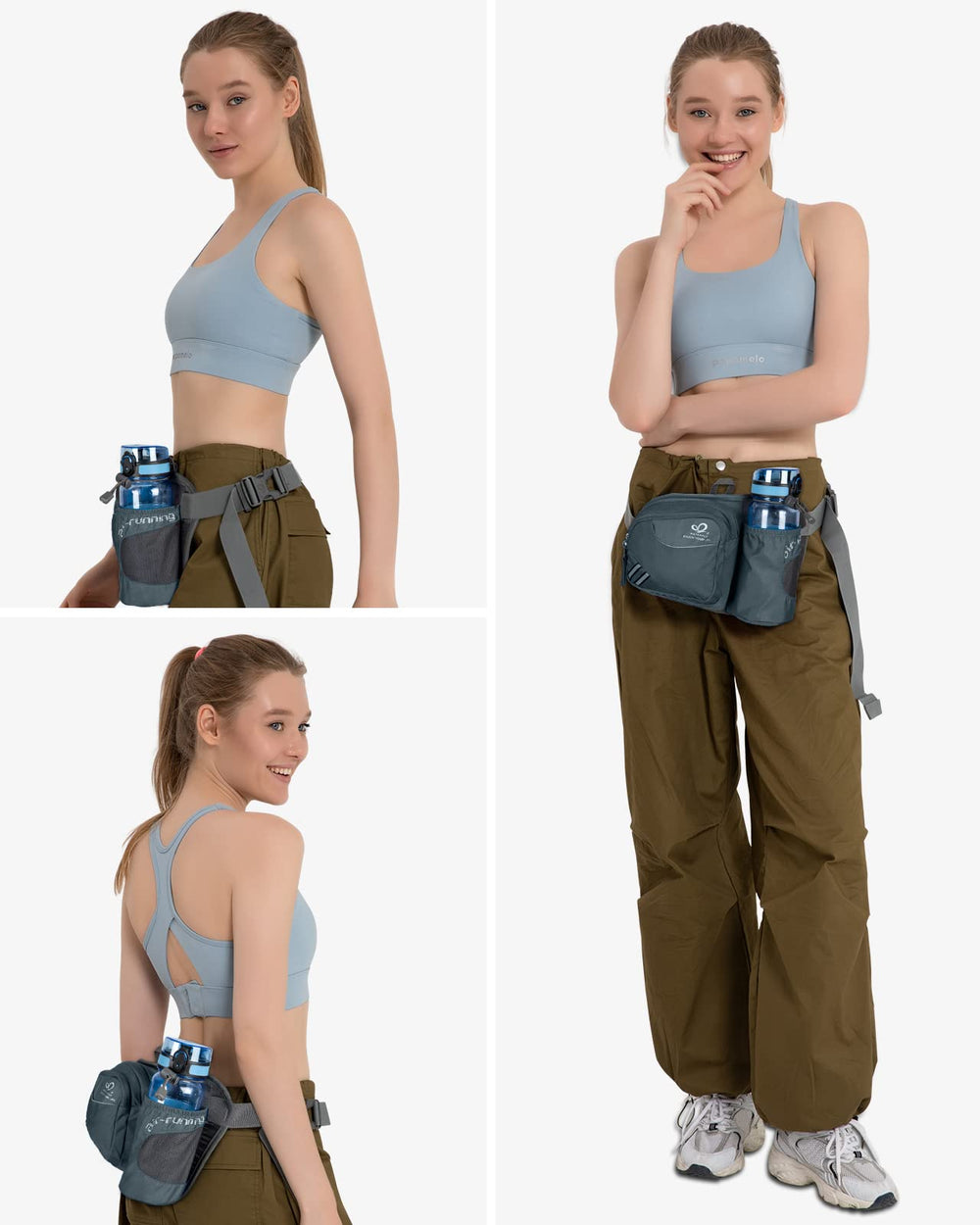 Waterfly fanny pack sturdy buckle enables quick on/off during activities.