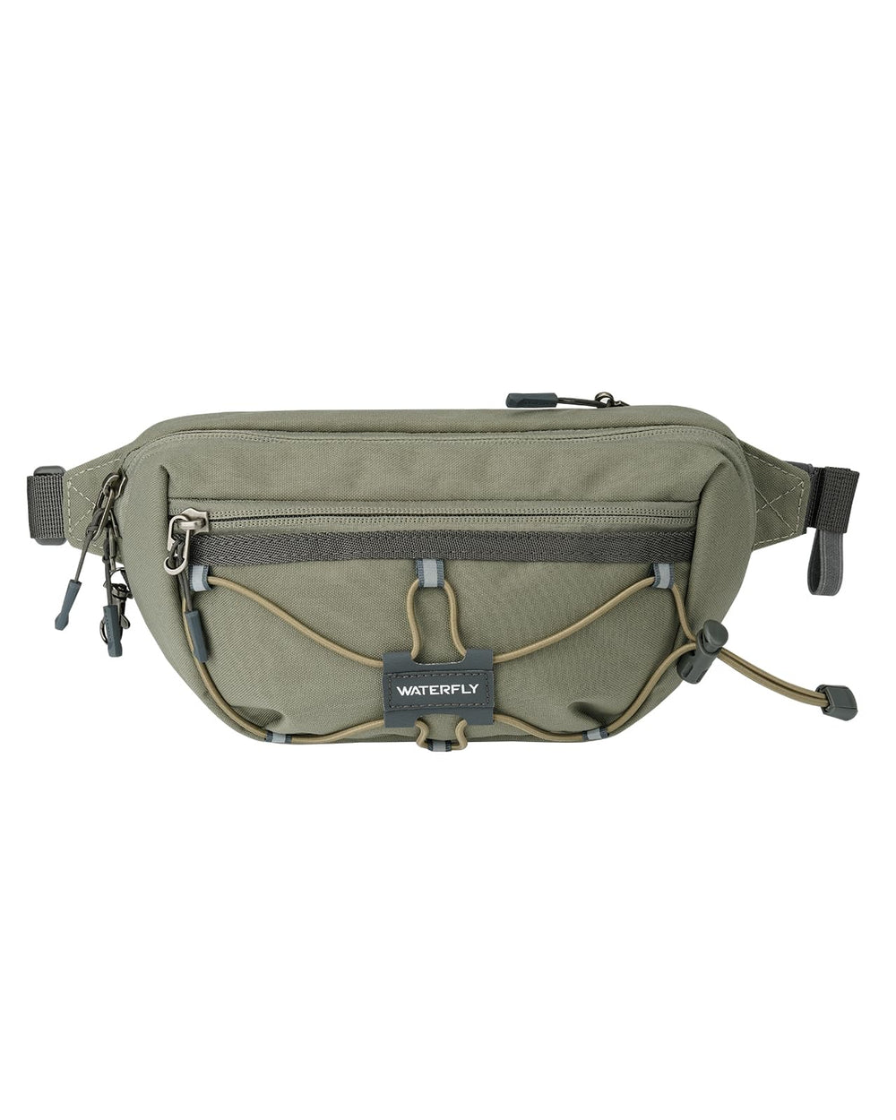 Waterfly lightweight small fanny pack, front view for compact daily carry.